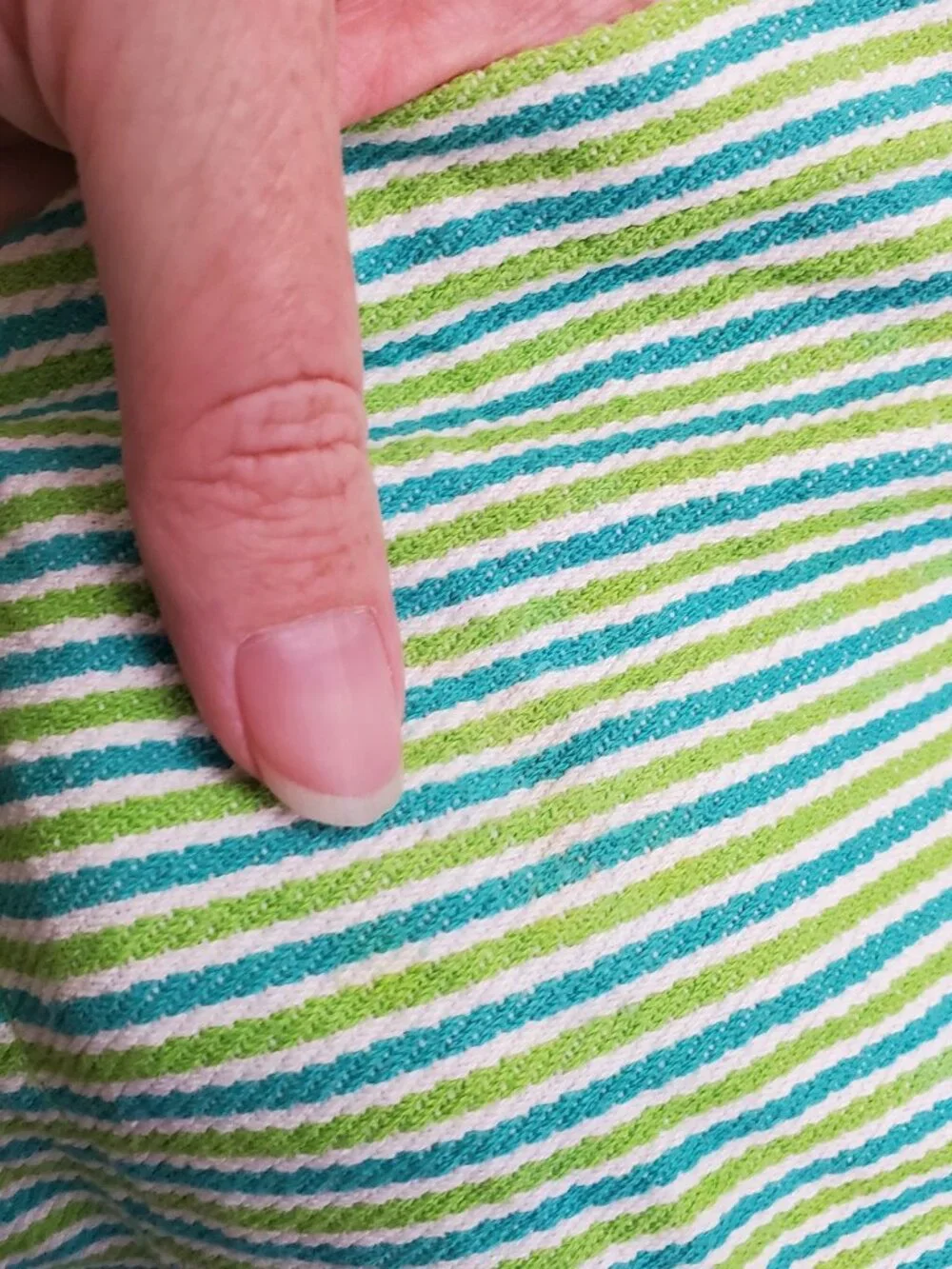 Pampered Chef striped cotton apron